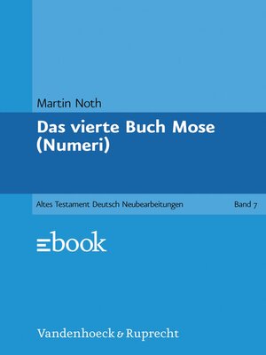cover image of Das vierte Buch Mose (Numeri)